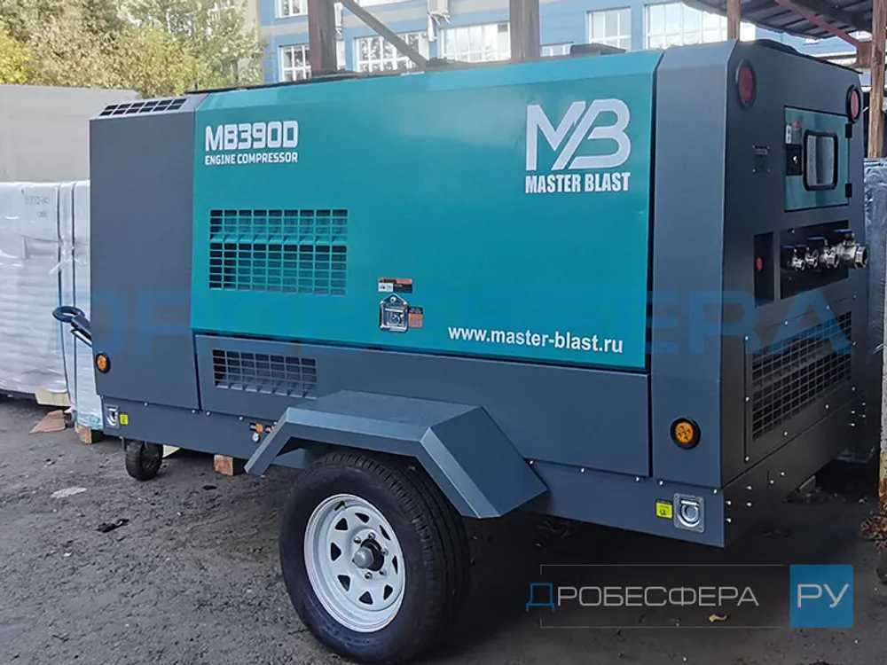 Дизельный винтовой компрессор MB390D MasterBlast передвижной