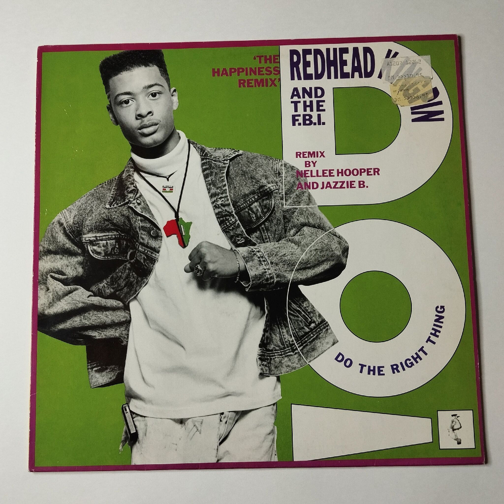 Винтажная виниловая пластинка LP Redhead Kingpin And The F.B.I.Do The Right Thing (The Happiness Remix) (UK 1989) 45 RPM Maxi Single