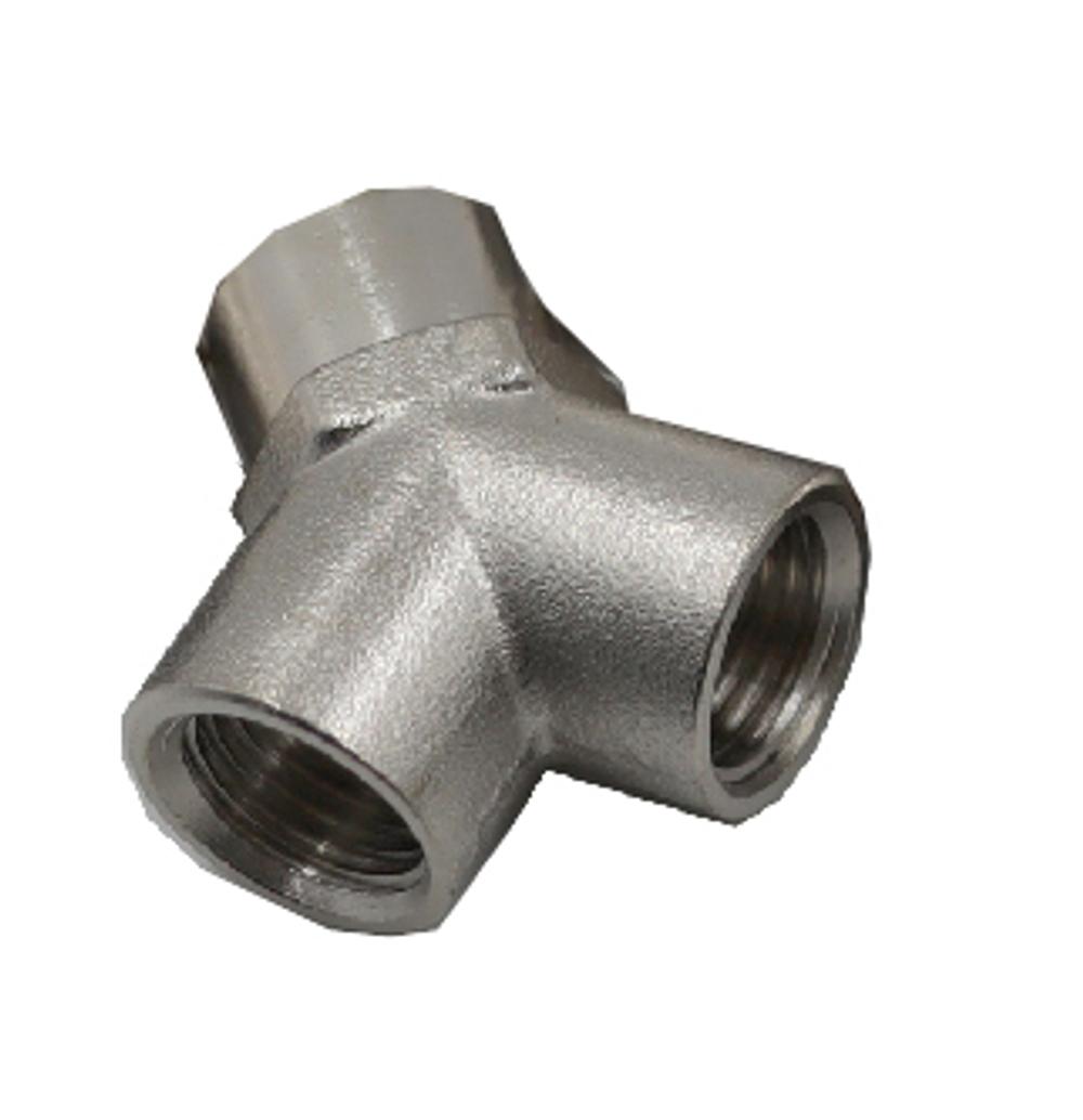 KraftWell KRW-TY14F3 Тройник резьбовой Y-образный F1/4" - F1/4" - F1/4", 1 шт