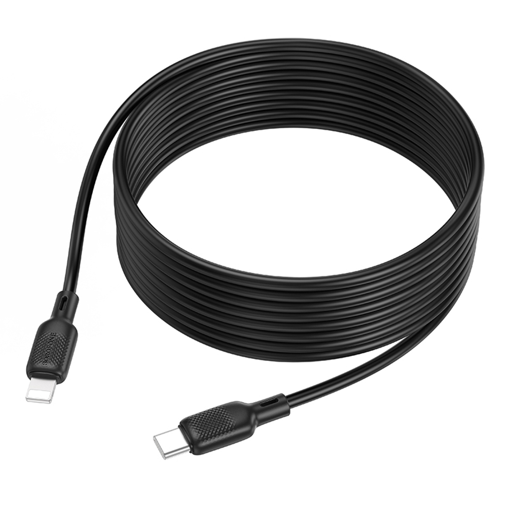 Кабель Lightning -TypeC BOROFONE BX113 PD 27W Silicone (черный) 3м
