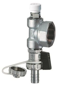 Узел для коллектора FAR 1" ВР с ручным воздухоотводчиком, сливным краном хромированный FK 4070 M138