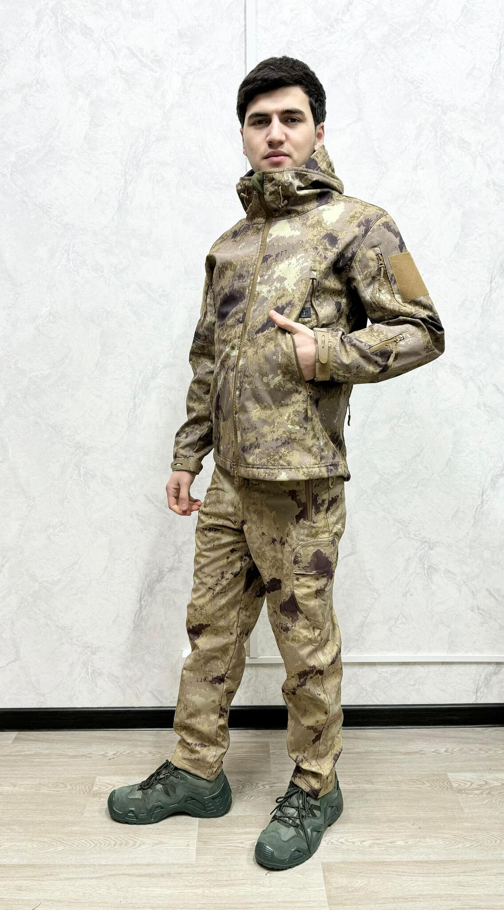 Тактический камуфляжный костюм softshell