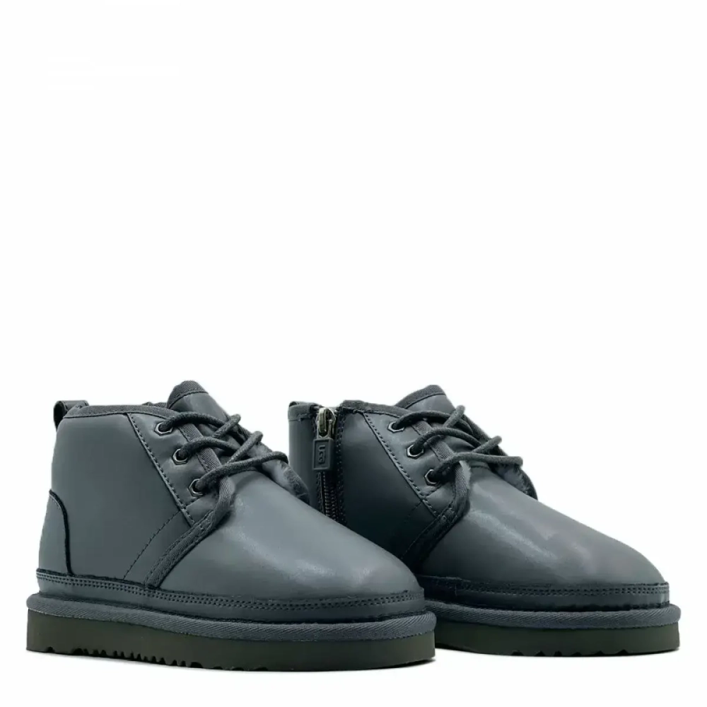 UGG Kids Neumel II Zip Leather Grey