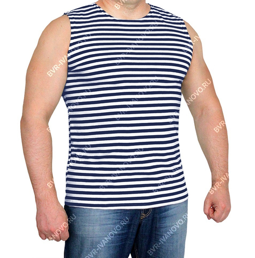Майка-тельняшка Синяя полоса (кулирка ш/пл)