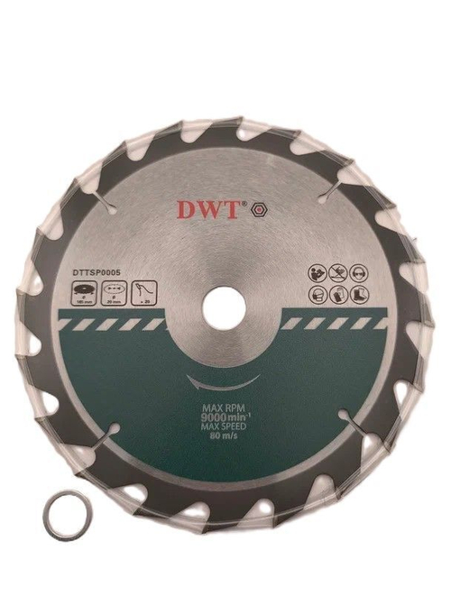 Пильный диск по дереву DWT DTTSP0005 185x2.2x20x20T,CS50+YG8