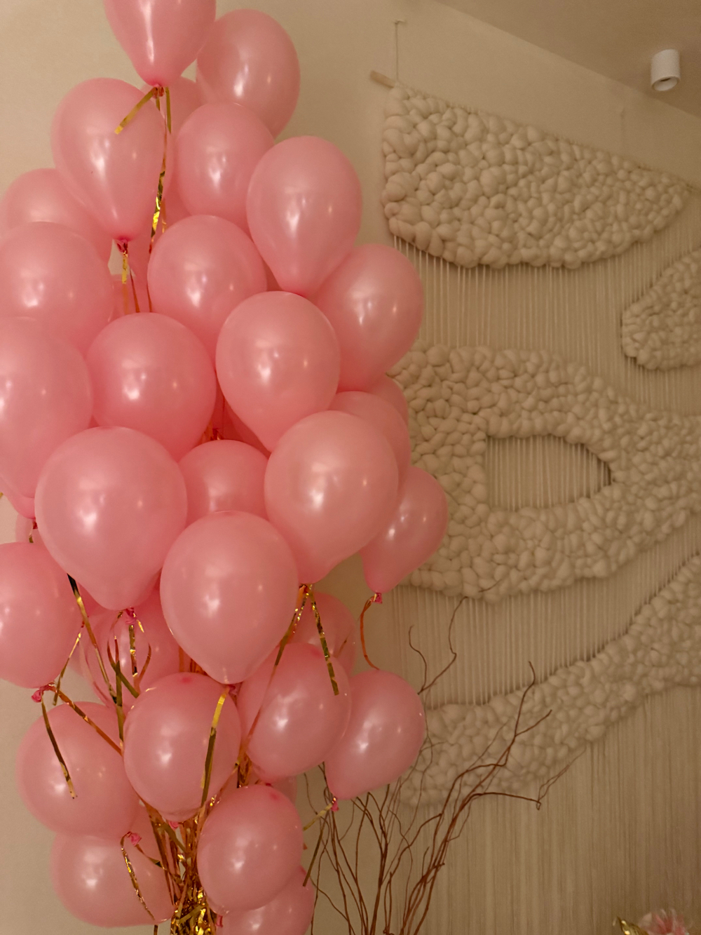 Мини-шарики розовые 12 см с гелием (50 шт)
