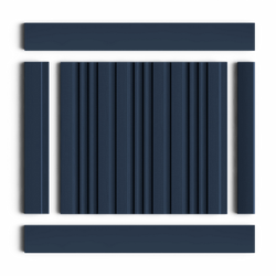 Стеновая панель HiWood декорированная, 270x12 см