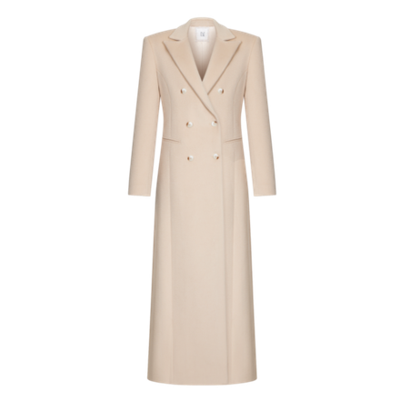 Пальто двубортное теплое на пуговицах