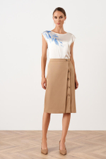 23012 Блузка женская (молочный)