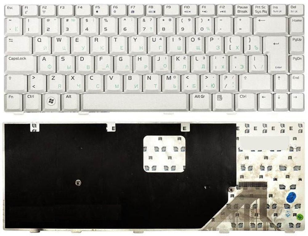 Клавиатура для ноутбука Asus A8, F8, N80, N81A, W3, Z99 Series (Г-образный Enter. Серебристая)