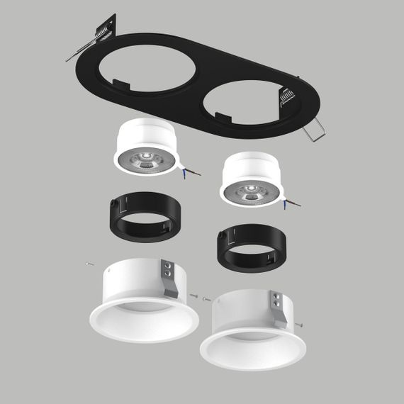 Комплект со светильником Lightstar Domino Round (214657+214606+214606+214007+214007) D6570606BMOD