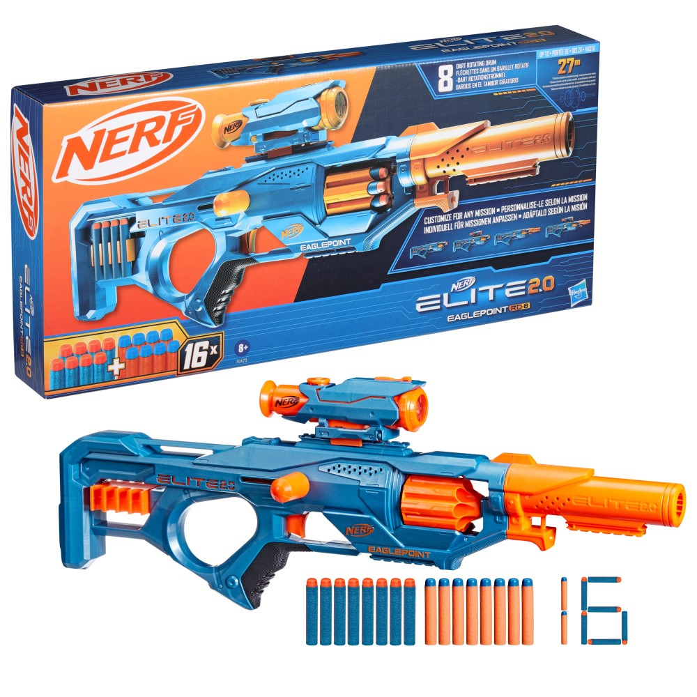 Hasbro F0423 — Бластер Nerf Elite 2.0 «Eaglepoint RD-8» со стрелами F0423 — фото 1