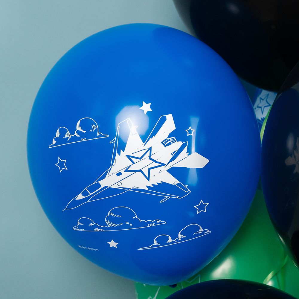 Шар (12''/30 см) Военная техника, Ассорти, пастель, 2 ст, 25 шт.