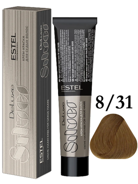 ESTEL De Luxe Silver Краска для волос, 8/31 светло-русый золотисто-пепельный, 60мл