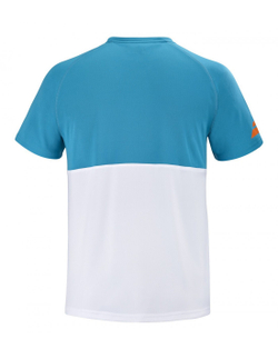 Футболка мужская теннисная Babolat Play Crew Neck Tee Men - white/caneel bay