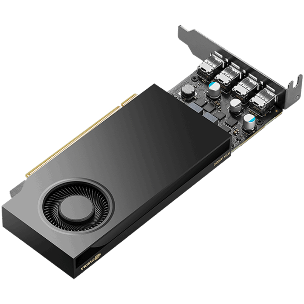 PNY NVIDIA A1000 8GB LowProfile OEM Version, PCI-Express 4.0 x16, LP, 8 GB GDDR6 128-bit, 4x Mini DP 1.4, 1x LP bracket