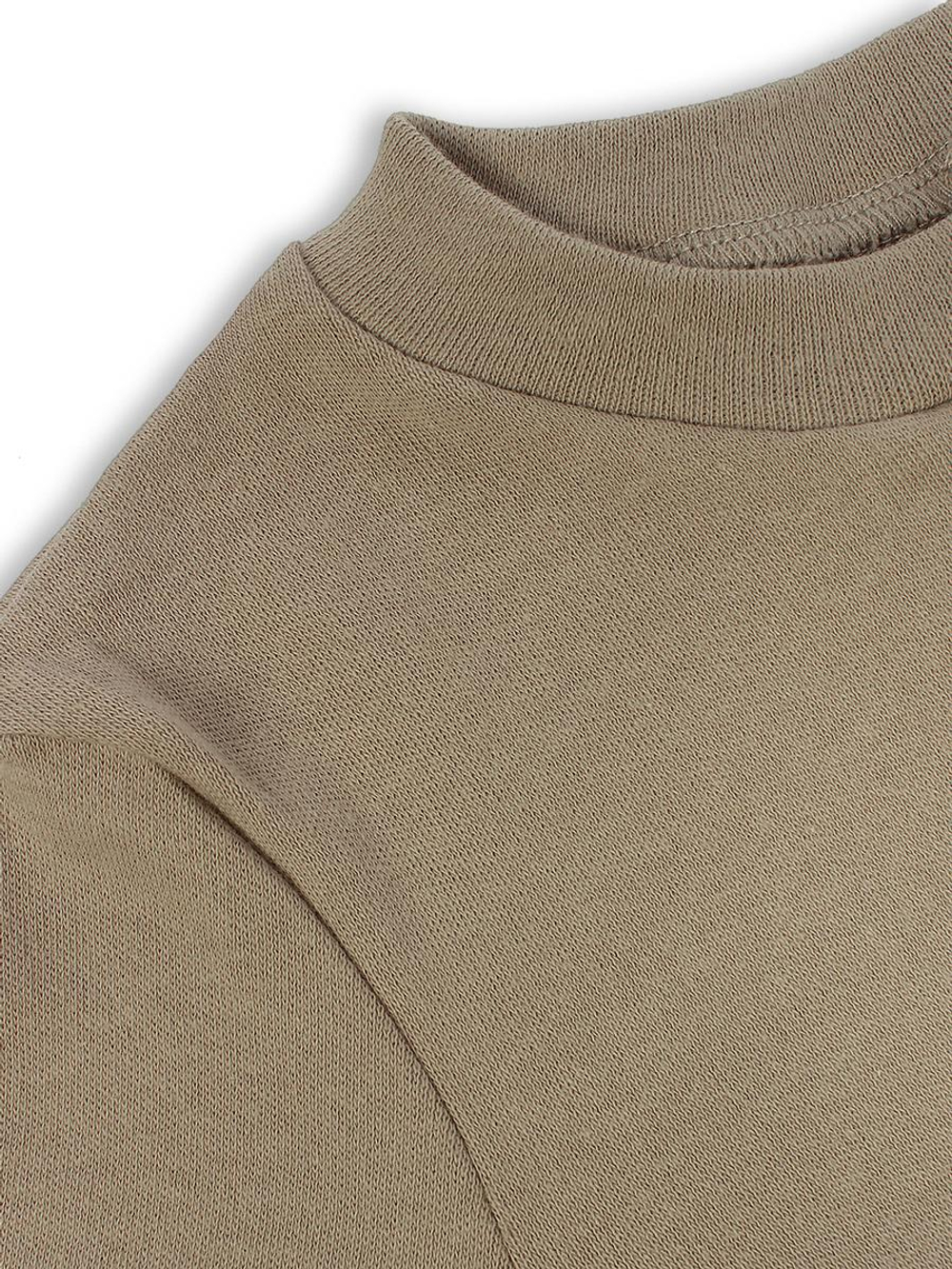 Костюм для девочек (свитшот, шорты) серый, р.116 (MINAKU)