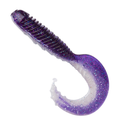 Приманка ZUB-HIBINA  95мм(3,8")-4шт, (цвет 036) фиолетовый верх-натурал низ