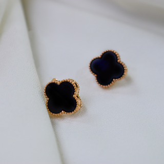 Серьги Черный клевер