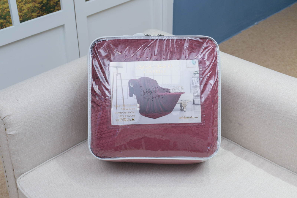 Плед 160х220 Sofi De MarkO Флориан марсала