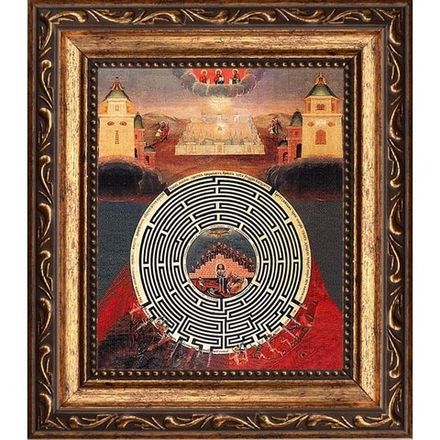 Лабиринт духовный. Икона на холсте.