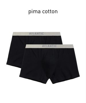 Трусы мужские боксеры (2шт), Atlantic 2BMH-012, черный