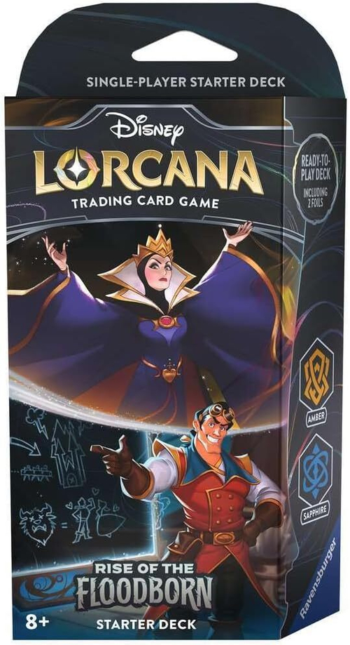 Готовая колода Lorcana TCG выпуска Rise of the Floodborn: Amber and Sapphire на английском языке