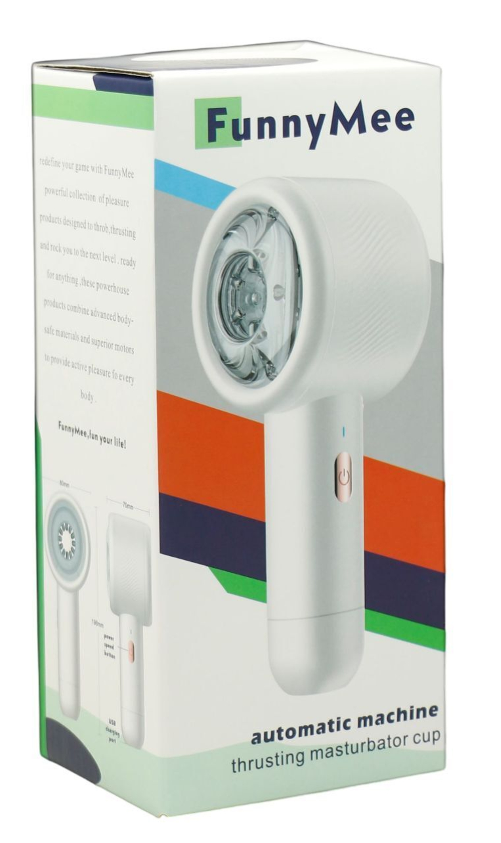 Автоматический фрикционный мастурбатор (Цвет: белый)