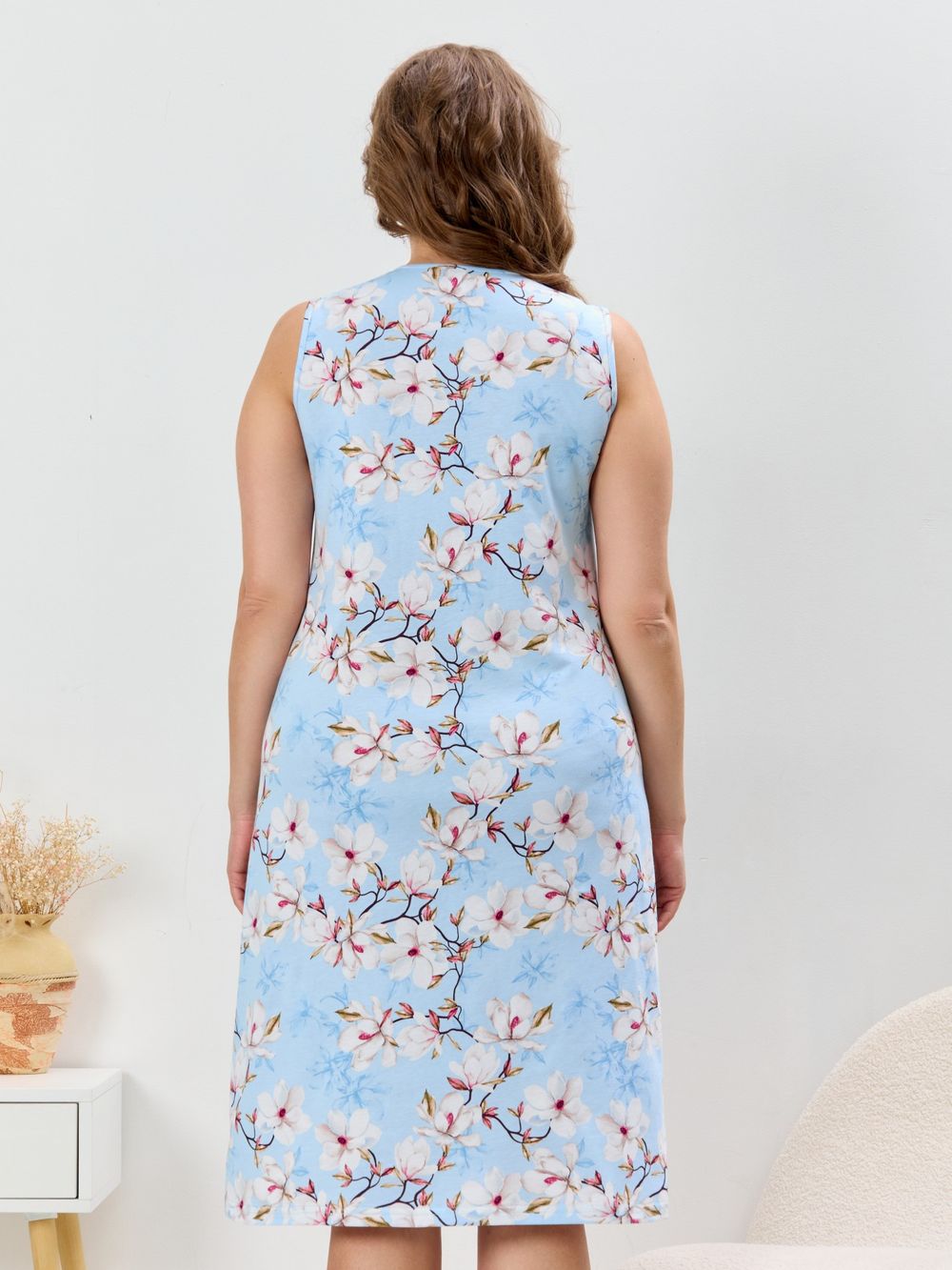 Ночная сорочка Узор-3 Виотекс ГОЛУБОЙ