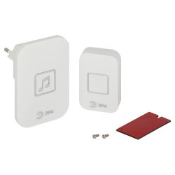 Звонок дверной ЭРА C98 беспроводной, от сети, белый, 60 мелодий | Электрозвонки беспроводные