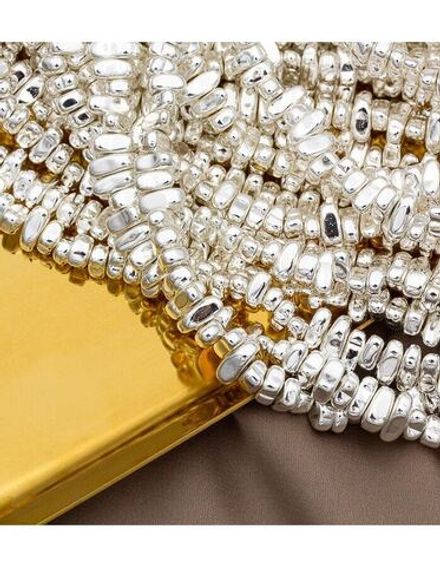 Нить гематитовых бусин, "Freeform" 9,5мм