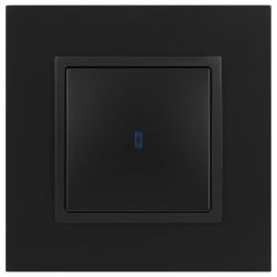 14-1102-05 ЭРА Выключатель с подсветкой, 10АХ-250В, IP20, Эра Elegance, антрацит | Elegance Антрацит