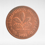 Germany, 1 Pfennig, 1981, (Karlsruhe Mint - "G"), VF