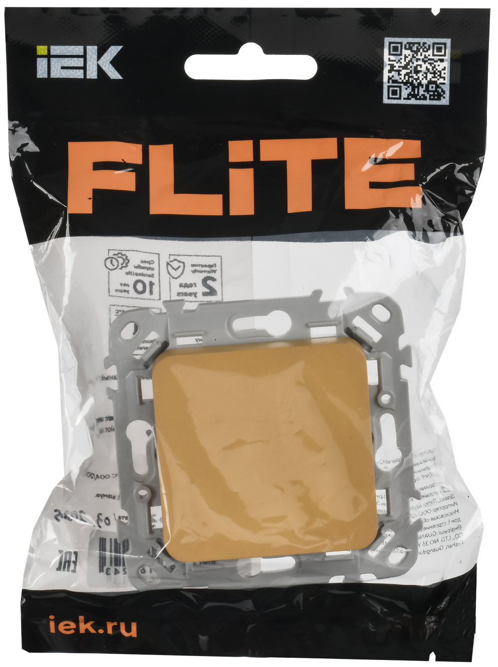 FLITE Выключатель 1-клавишный 10А ВС11-1-0-ФлШм шамуа IEK