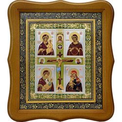 Четырехчастная икона Божьей Матери.