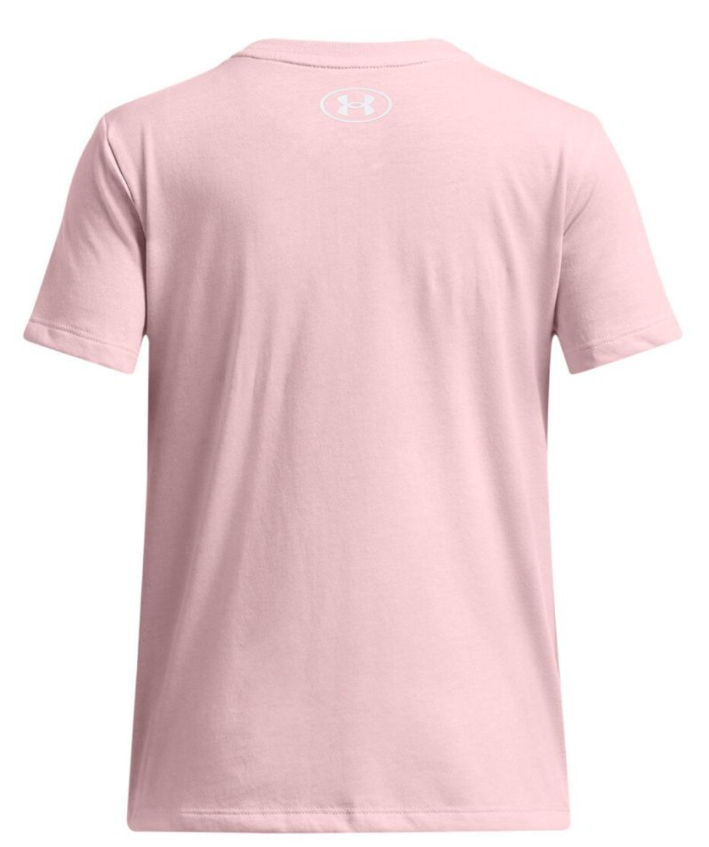 Футболка для девочки теннисная Under Armour Girls' Big Logo Short Sleeve - Розовый