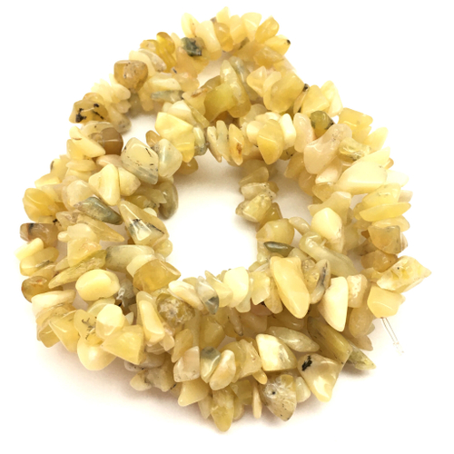 Опал желтый 5-8 мм, крошка бусин (нить)