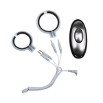 Электро-шоковый набор для стимуляции эрекции Man Power (Цвет: белый с чёрными вставками)