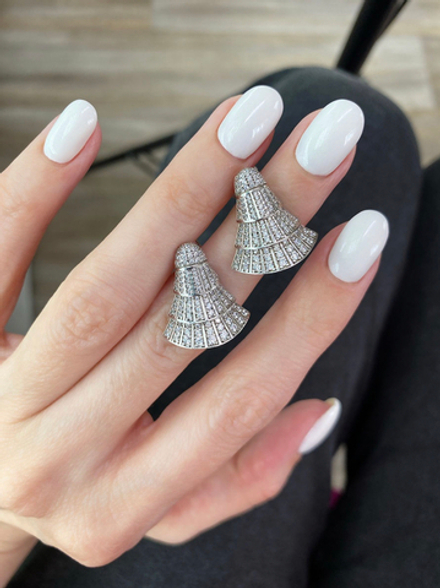 Серьги веер мини