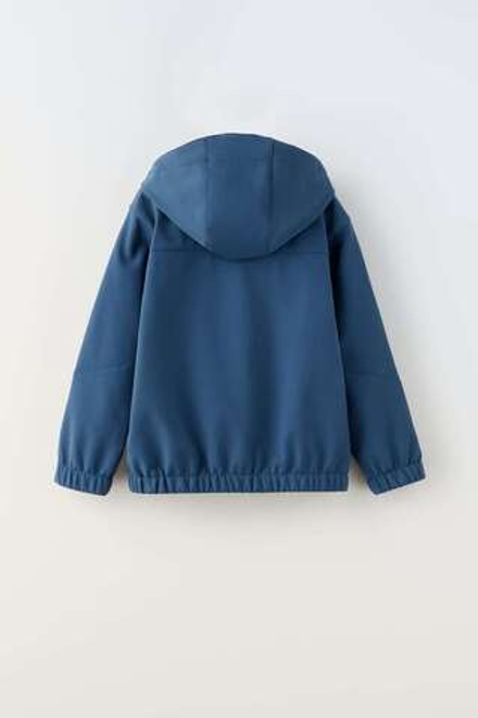 ZARA КУРТКА ИЗ МЯГКОЙ ВЫСОКОТЕХНОЛОГИЧНОЙ ТКАНИ, СИНИЙ