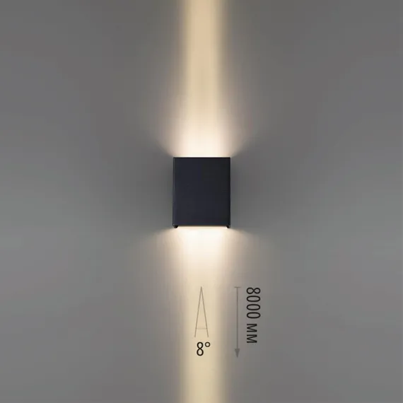 7188/10WL NATURE ODL26 Фасадный светильник черный/металл IP65 LED 2*5W 3000K 8° 85-265V ARROW