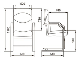 Кресло для руководителя ГЕРМЕС ЭКСТРА КОНФЕРЕНЦ