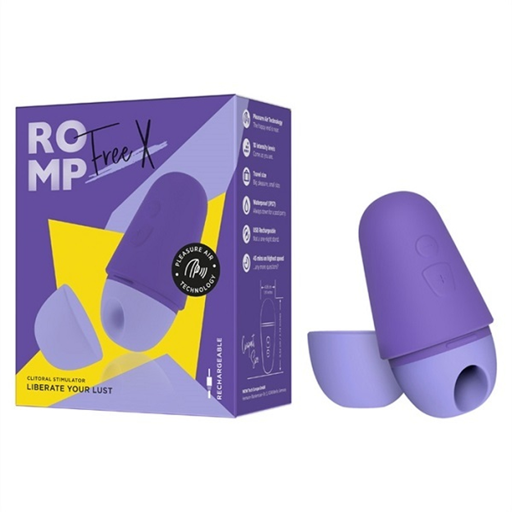 Компактный бесконтактный клиторальный стимулятор 9,5см Romp Free X RPGG2SG5