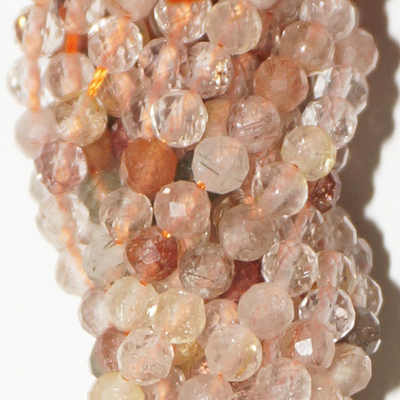 Кварц рутиловый золотой юв. огранка бусины 3мм