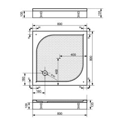 Эстет Гамма Душевой поддон 80x80