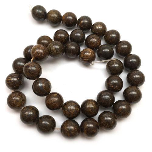 Бронзит 10 мм, бусины - шарики