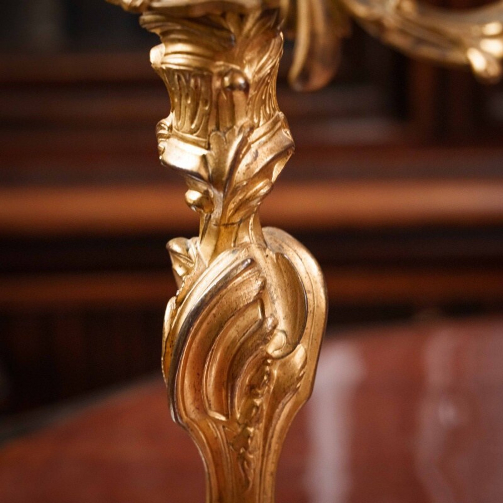 Пара бронзовых канделябров на 5 свечей