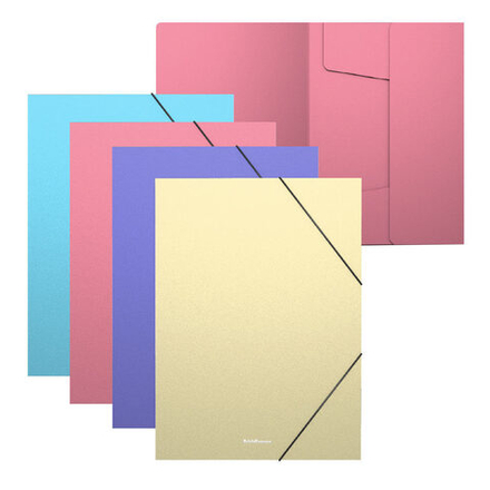 Папка на резинке А4 0,6мм Matt Pastel, ассорти