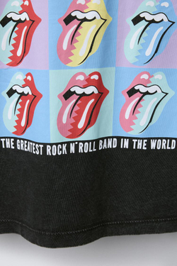 ZARA ФУТБОЛКА С ЭФФЕКТОМ СТИРКИ ROLLING STONES ©, ТЕМНЫЙ АНТРАЦИТ