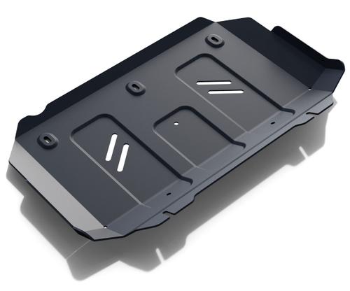 Защита радиатора АвтоБроня для Foton Sauvana (V - 2.0) 4WD 2017-н.в./Foton Tunland (V - 2.8D) 4WD 2017-2020, штампованная, сталь 1.8 мм, с крепежом, 111.04401.1